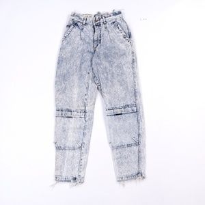 80s Streetwear Mens 30x34 Acid Wash Cargo Jeans - image 1